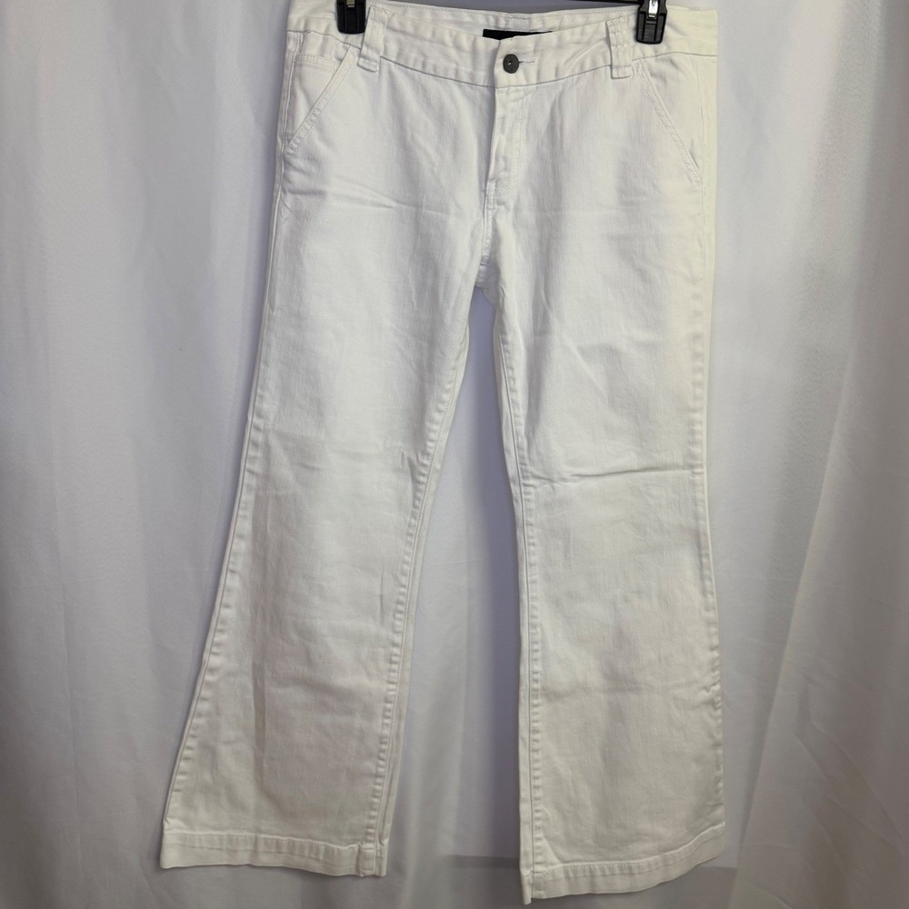 Calvin Klein Jeans Women White Bootcut Flare Leg Jeans Size 14 Staple Minimalist